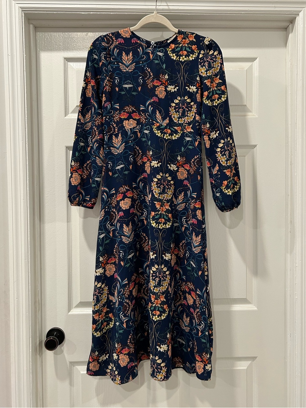 I Madeline Garden Splendor Floral Empire Waist Midi Dress Size Small - Picture 4 of 12